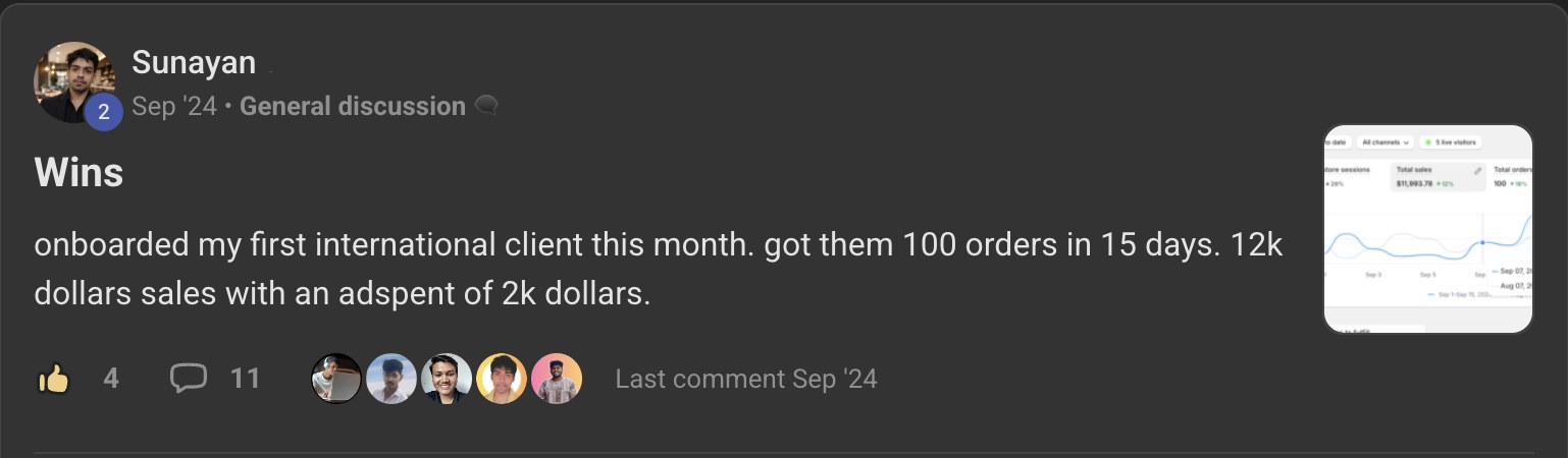 Sunayan — minimum retainer scaled to $3.5K/month plus profit commission